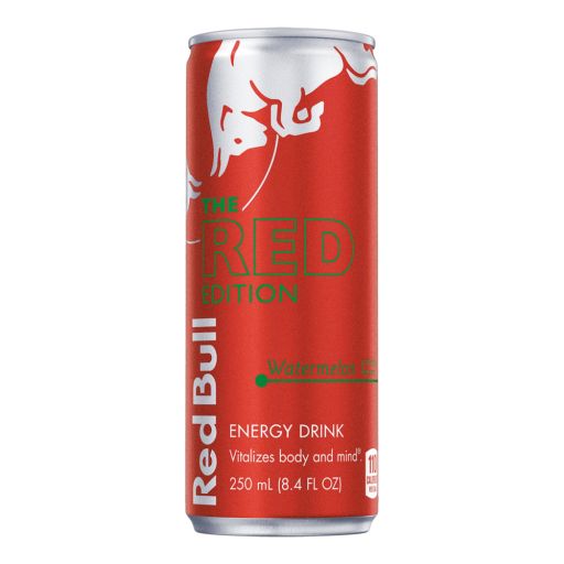Red Bull Red Edition Energy Drink  Watermelon  80mg Caffeine  8.4 fl oz Can