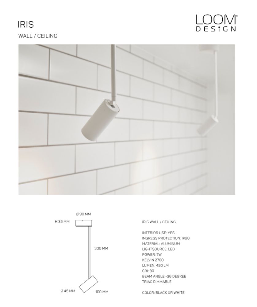 Iris wandlamp / plafondlamp