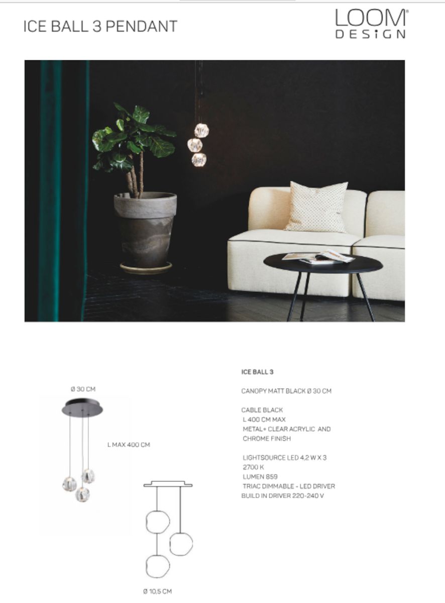 Ice ball 3 hanglamp  