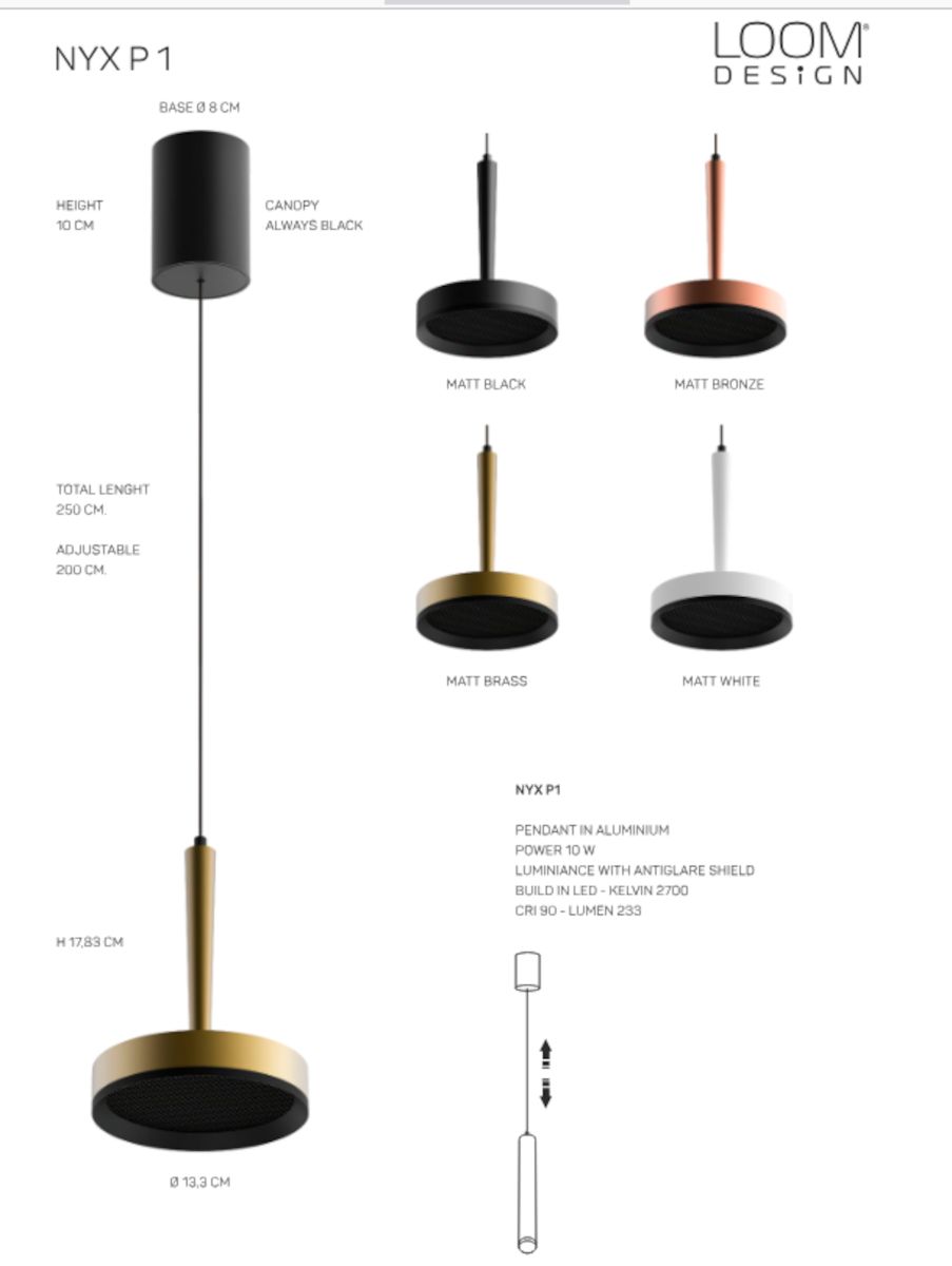 NYX P1 hanglamp    