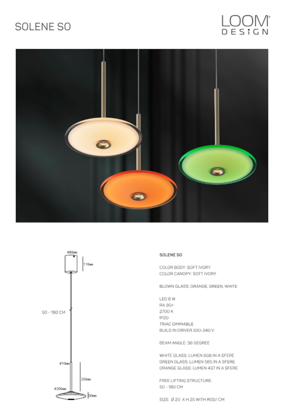 Solene SO hanglamp