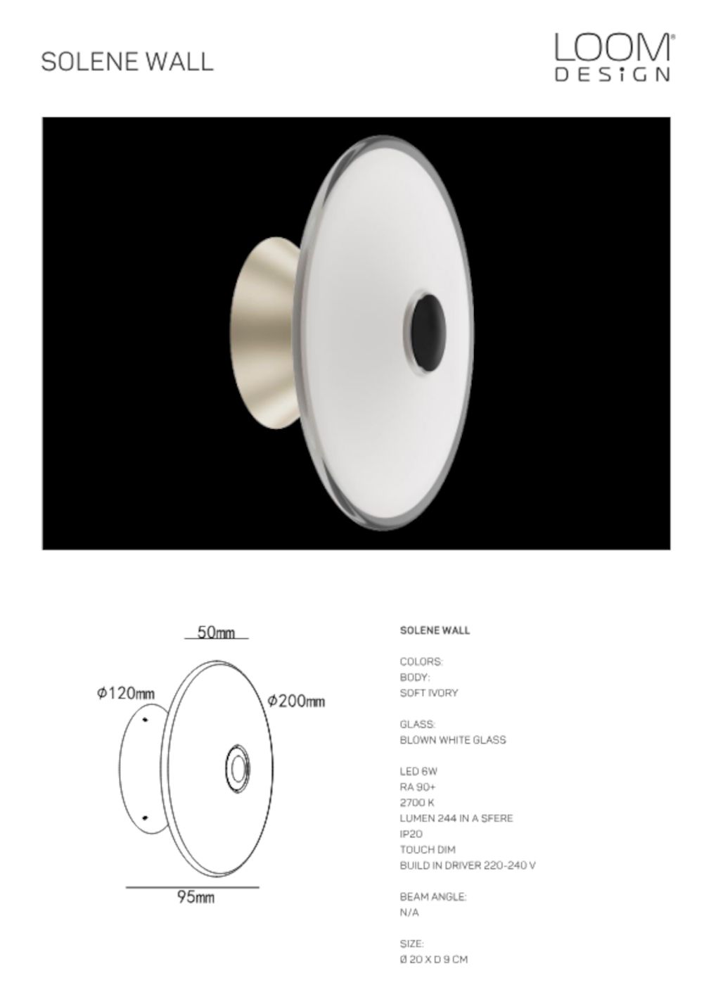 Solene wandlamp 
