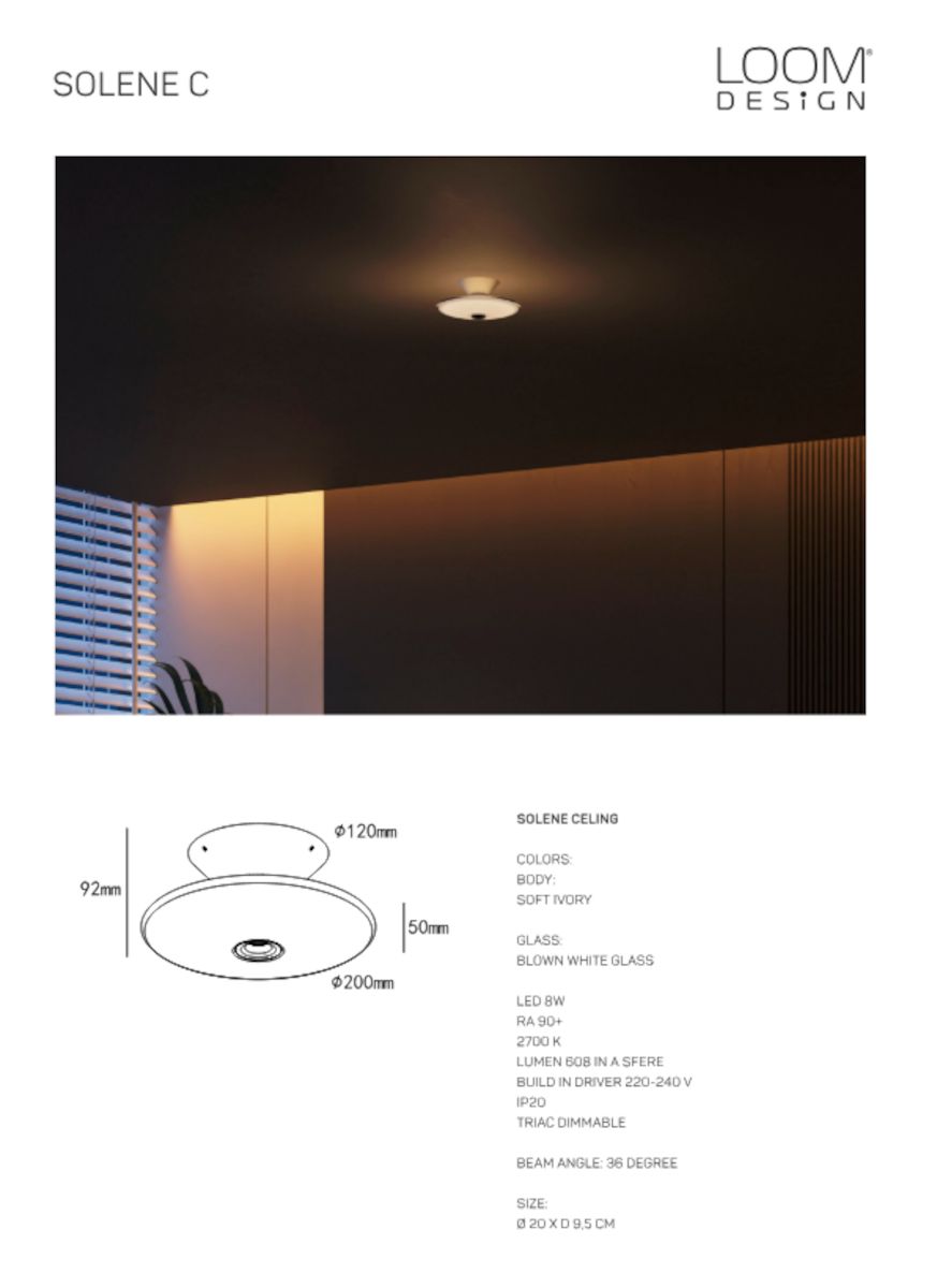 Solene C Soft plafondlamp 