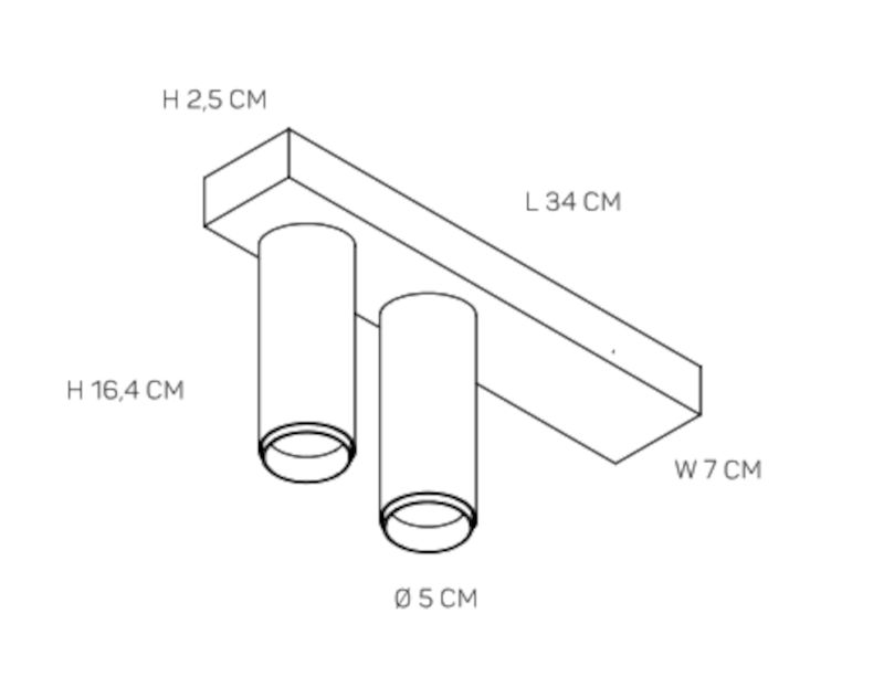 X-Beam double opbouwspot 