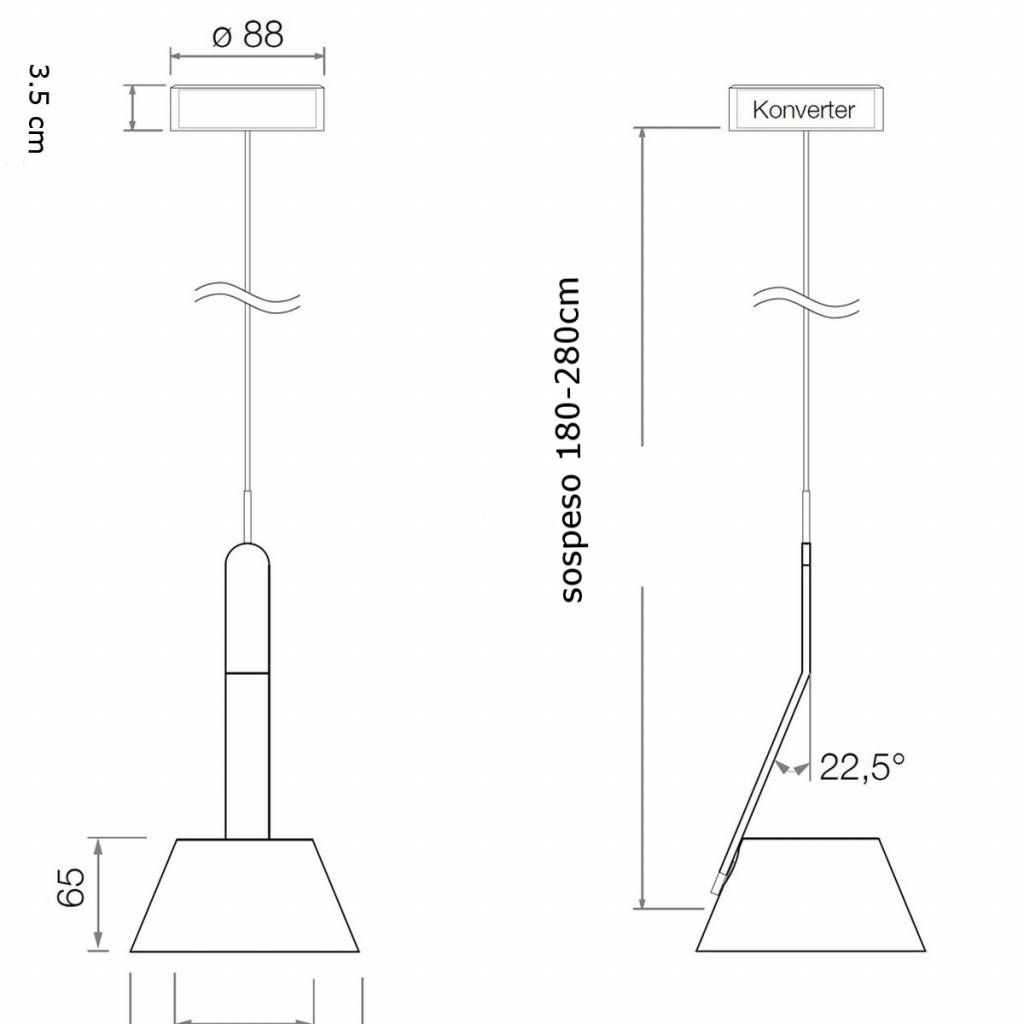 Lei sospeso hanglamp. Black Phantom 