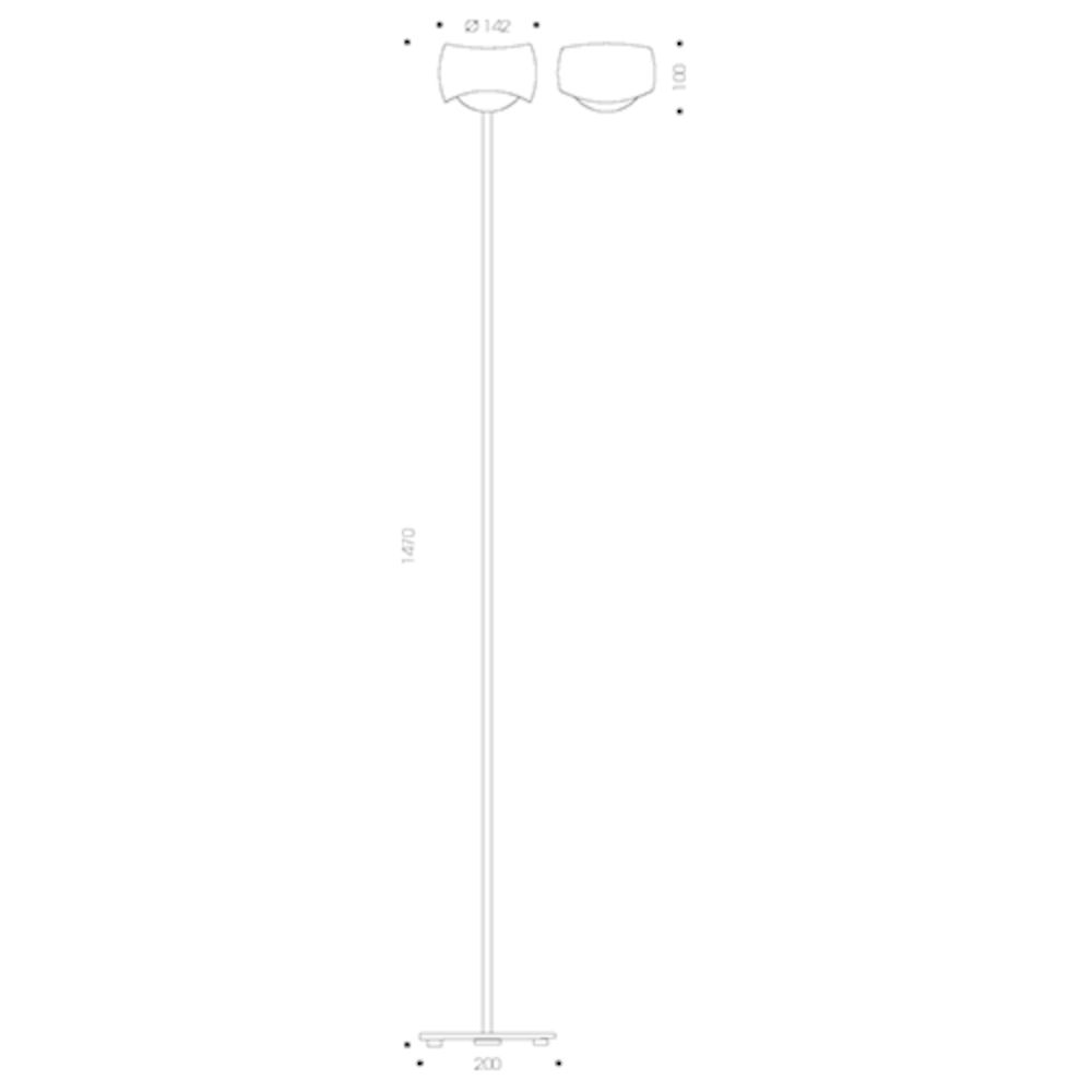 Curved vloerlamp