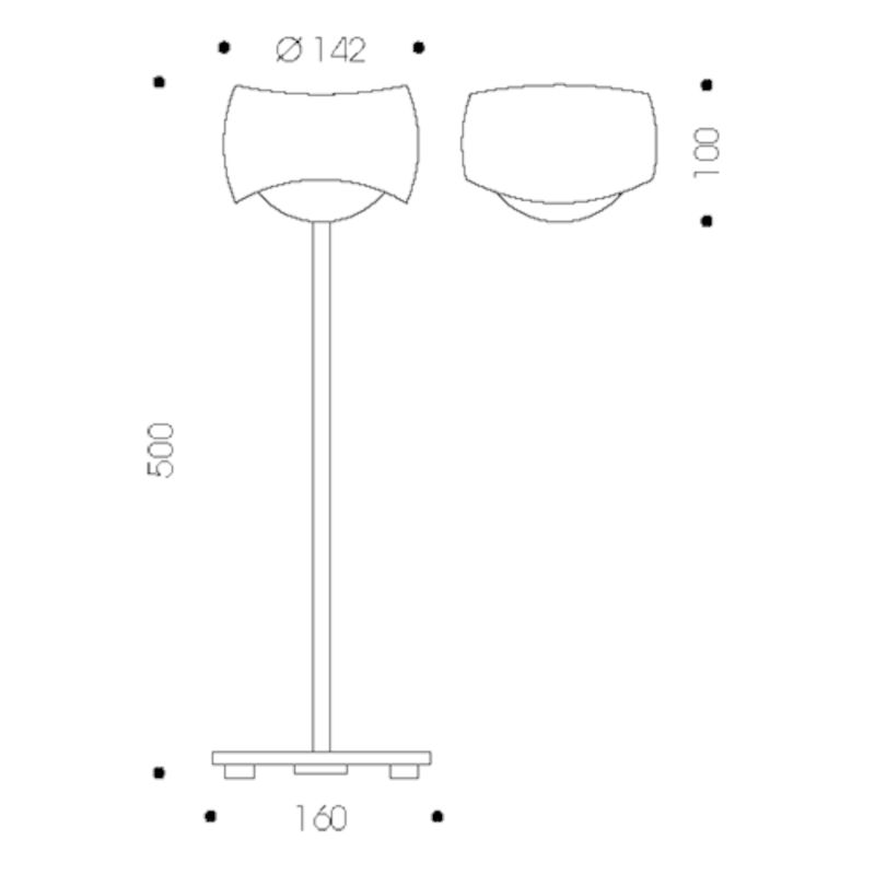 Curved tafellamp 