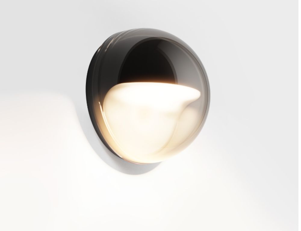 las.2 deep black wandlamp