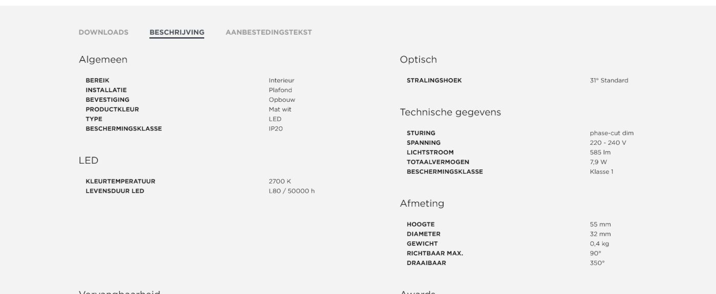 Leca surface 1.0 Opbouwspot  