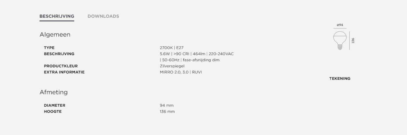 G 95 led lamp E27 kopspiegellamp 