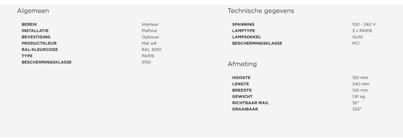 Sirro 3.0  PAR16 plafondspot    