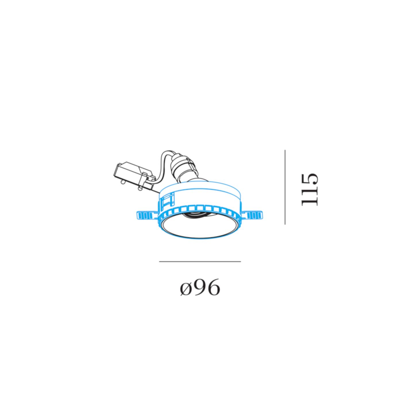 Deep adjust trimless 1.0 PAR16 plafondspot 
