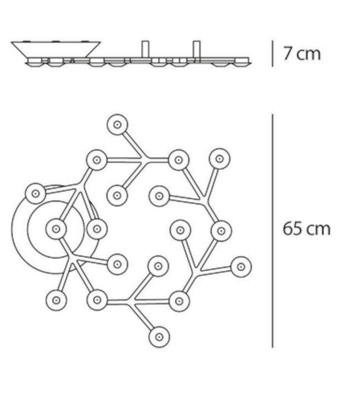 Led Net circle plafondlamp