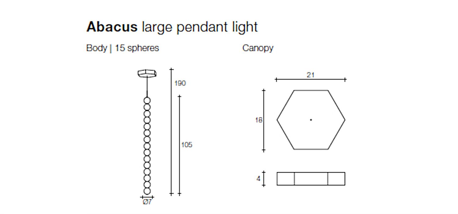 Abacus hanglamp. Large. 15 bollen