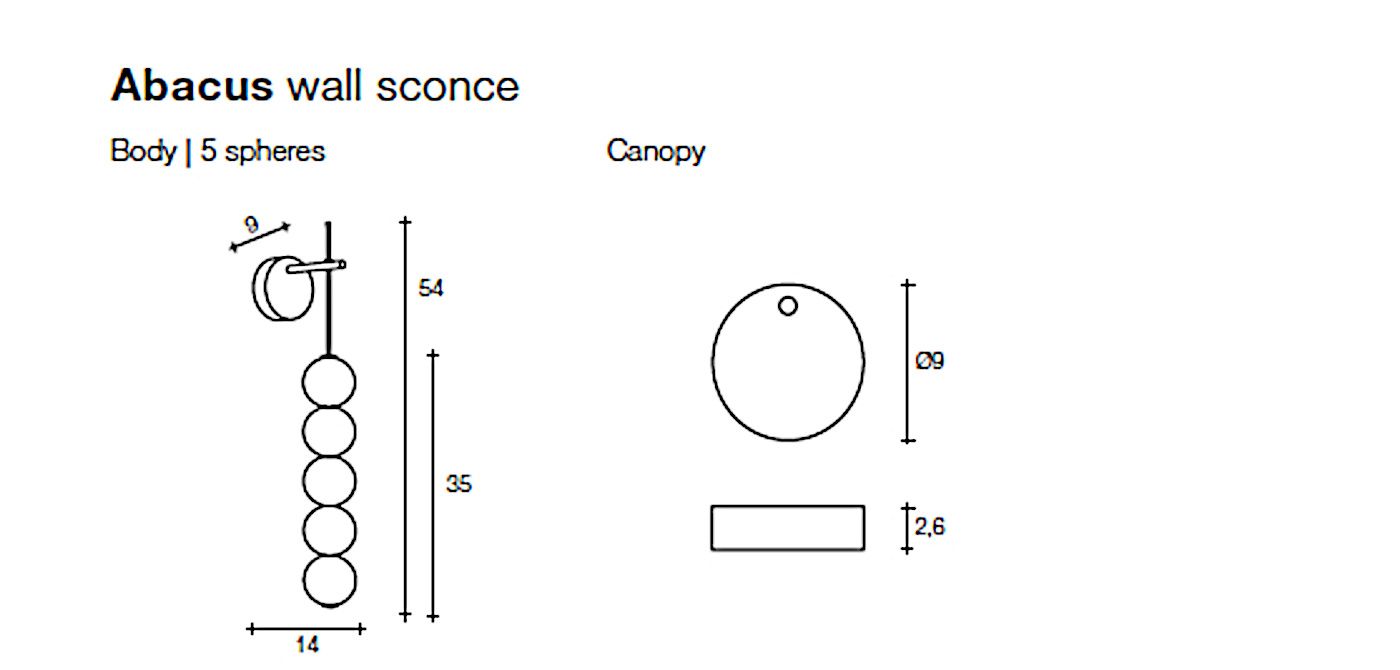 Abacus wandlamp
