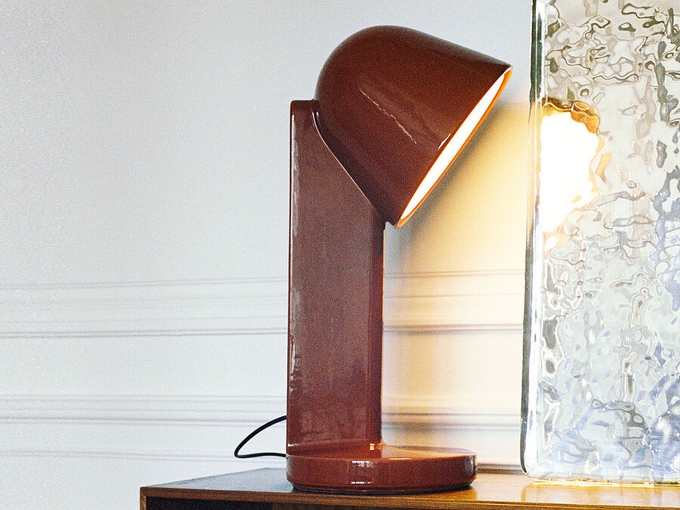 Ceramique tafellamp. Rust Red