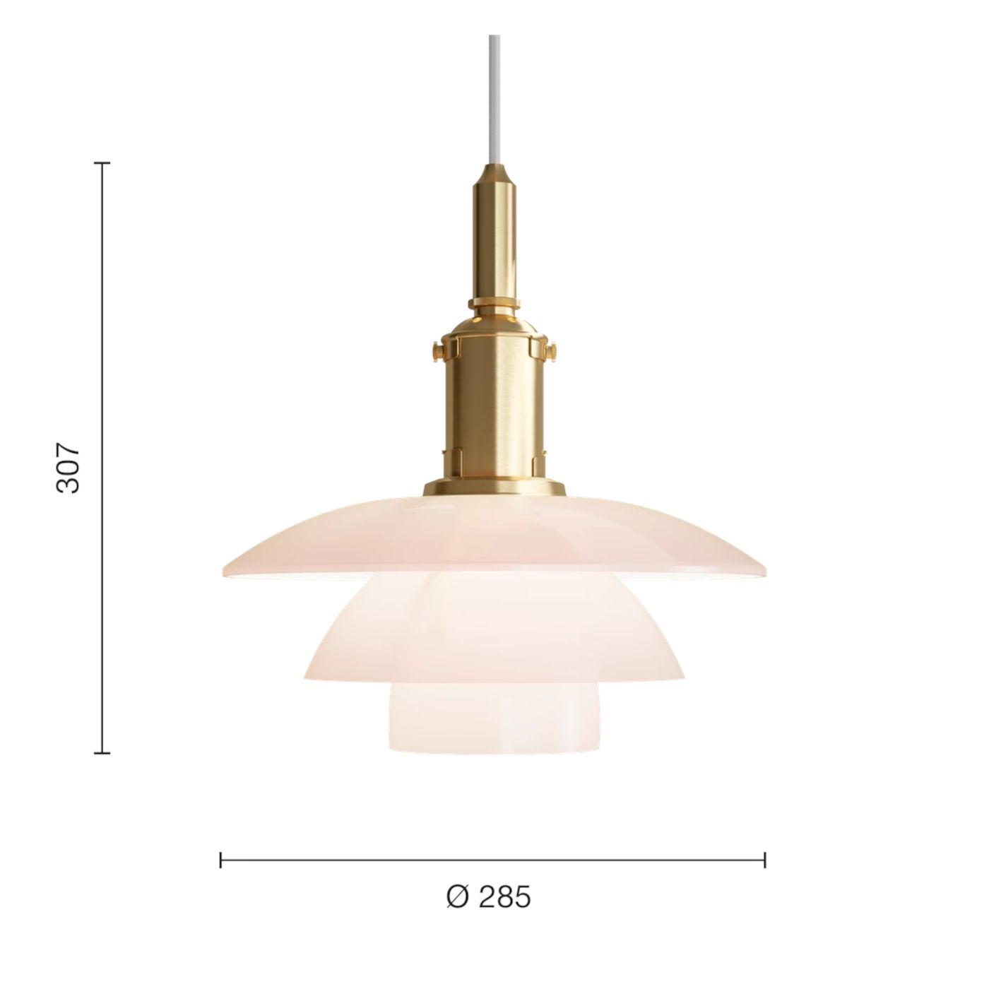 PH 3/3  Pale Rose hanglamp   