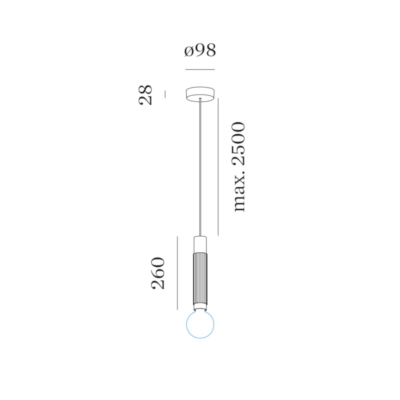 Trace Suspended 2.0 E27 hanglamp