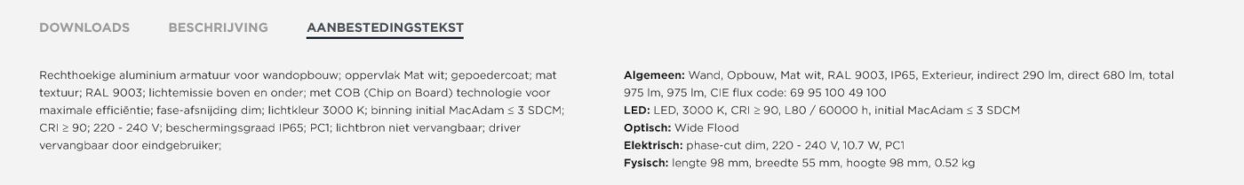  Central Outdoor 2.0 wandlamp    