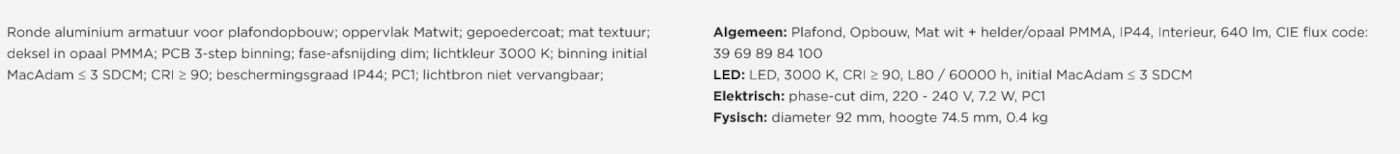 Mirbi 1.0 plafondlamp  
