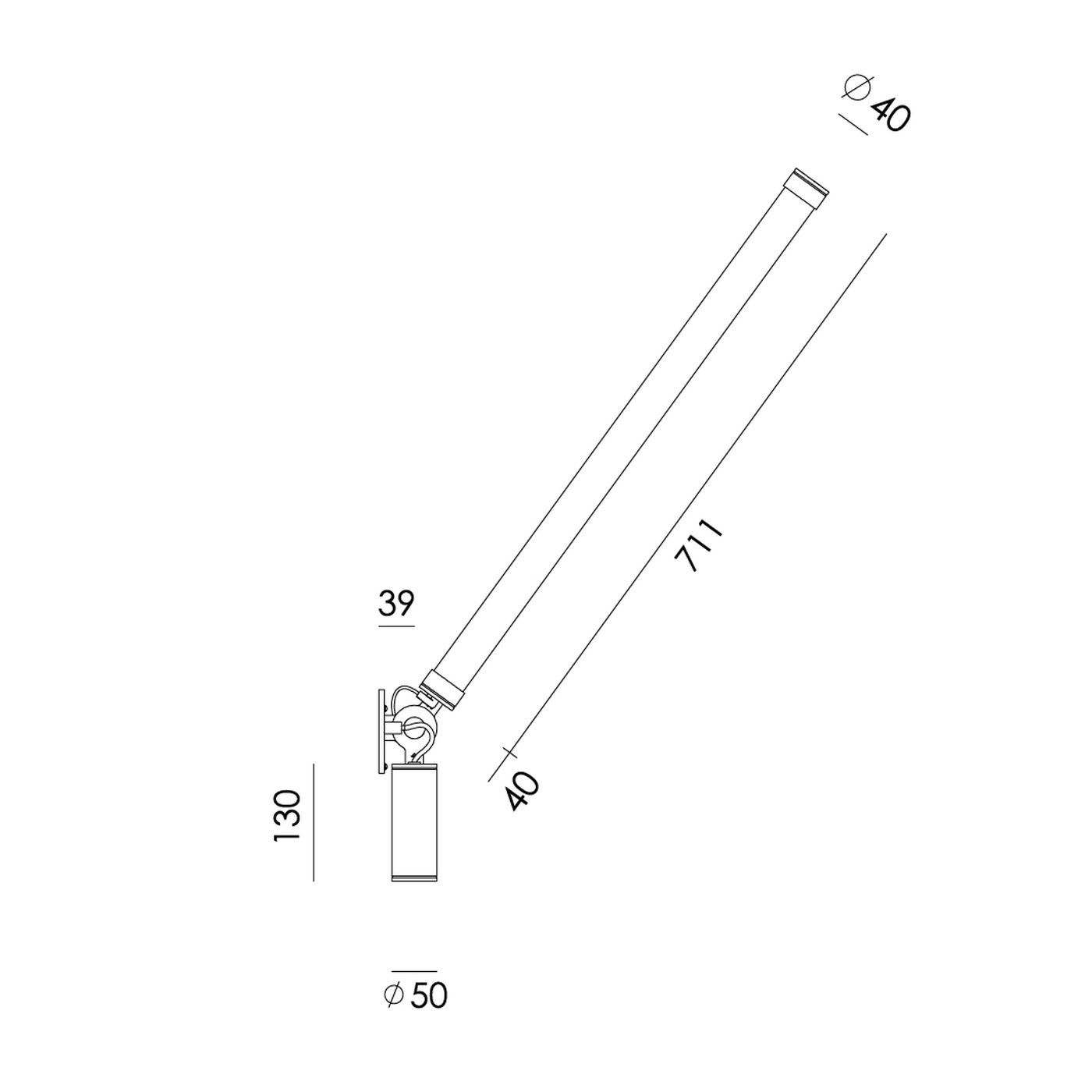 Mr. Tubes Led Wall. Driver on fixture  