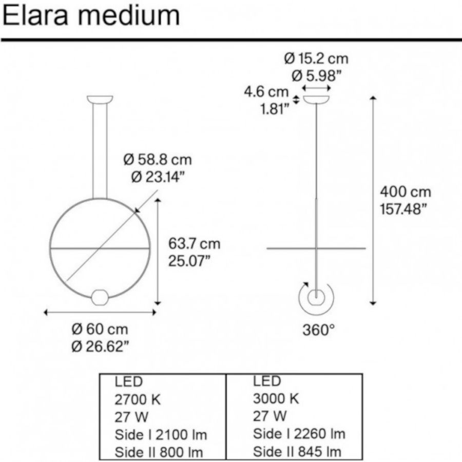 Elara hanglamp   