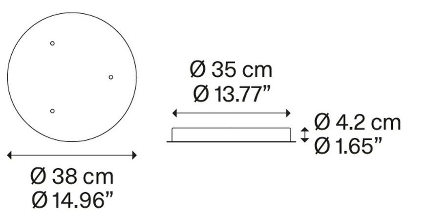 Multiple plafond montage rond
