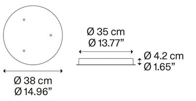 Multiple plafond montage rond
