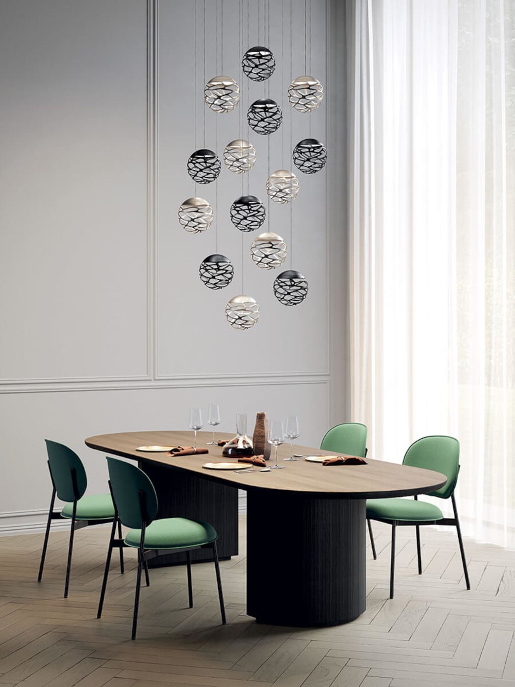Multiple plafond montage rond