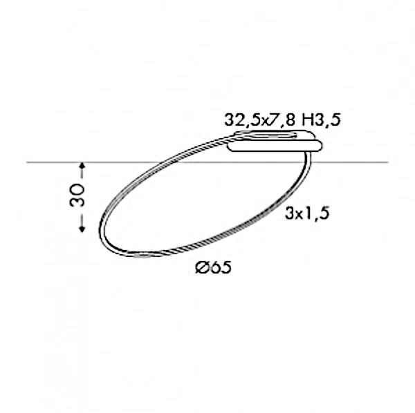 Leggera downlight inclined Ø65