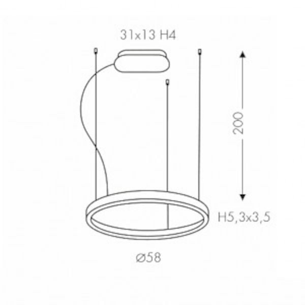 Bellai Home up+downlight Ø70 hanglamp