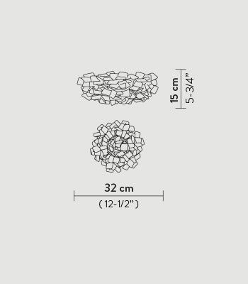 Clizia S plafond/wandlamp