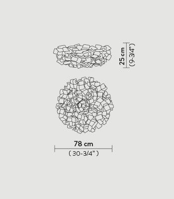 Clizia L plafond/wandlamp