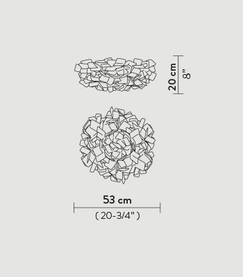 Clizia M plafond/wandlamp