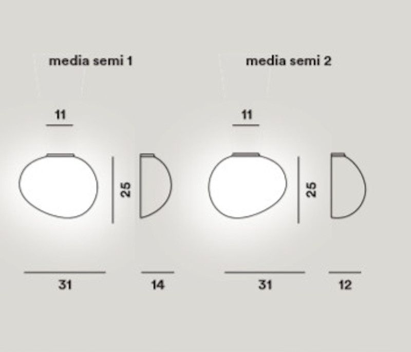 Gregg media semi 2 wandlamp  