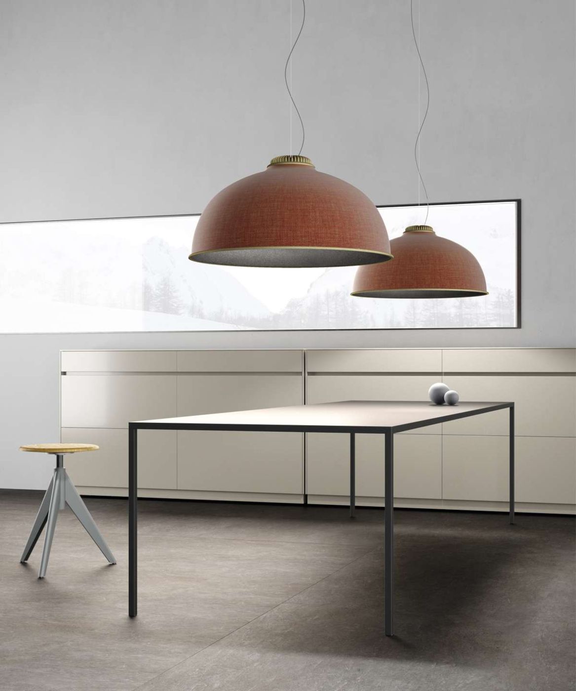 Farel hanglamp. Zwart interieur 