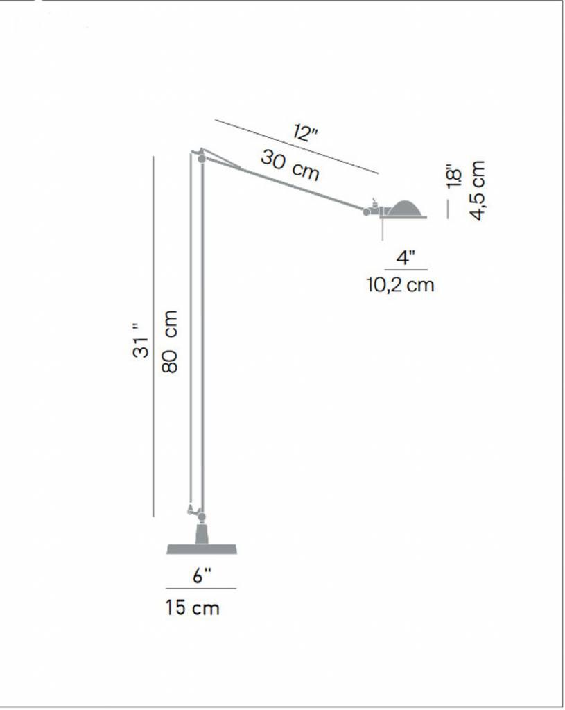 Berenice vloerlamp. Zwart