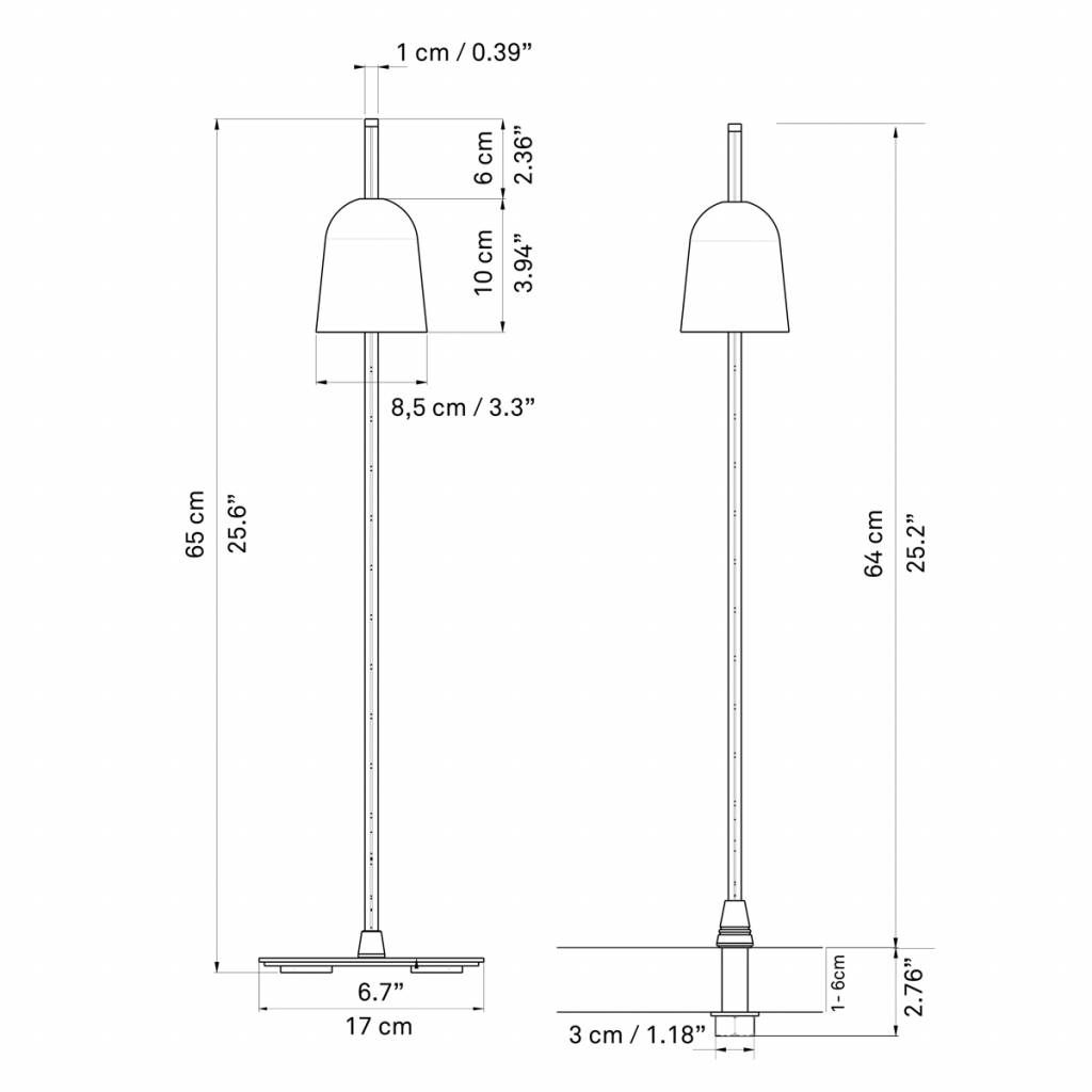  Ascent tafellamp. Fixed pin