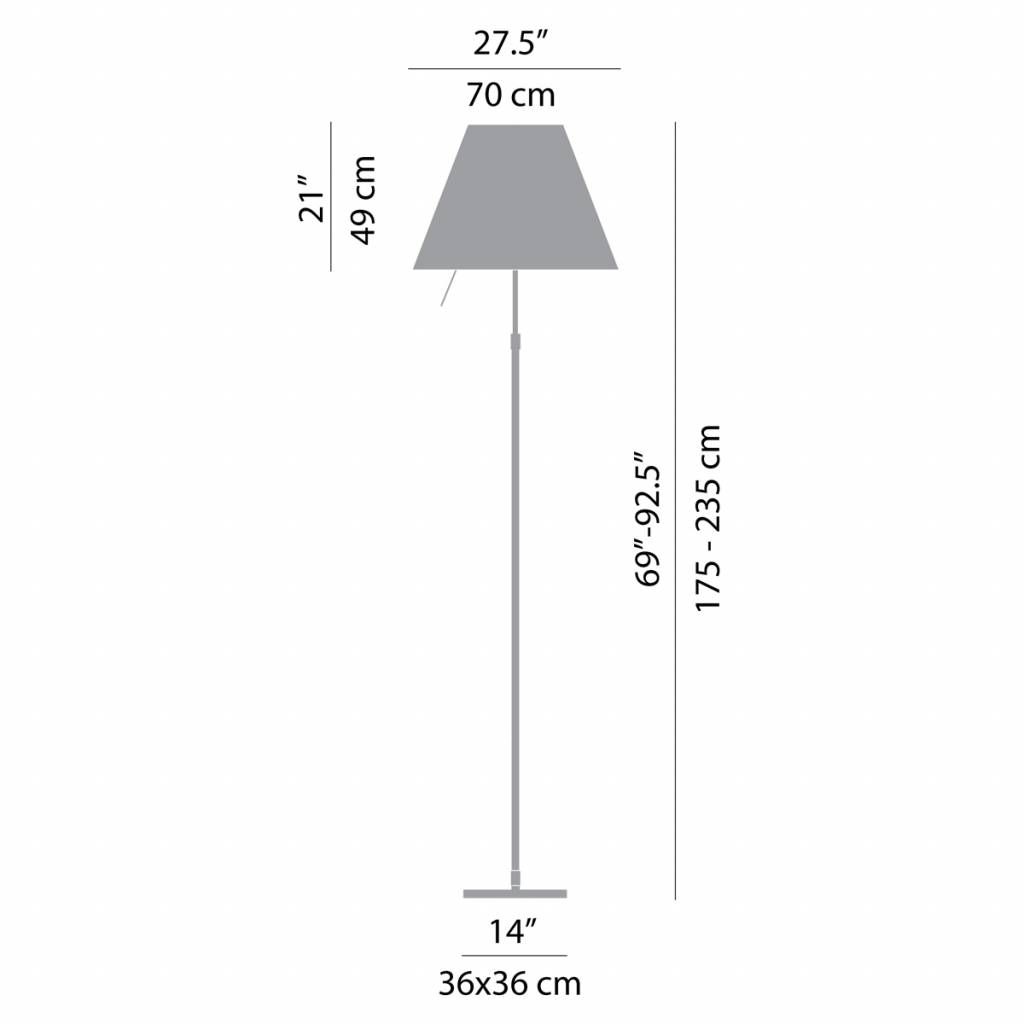 Costanza Grande vloerlamp on-off.