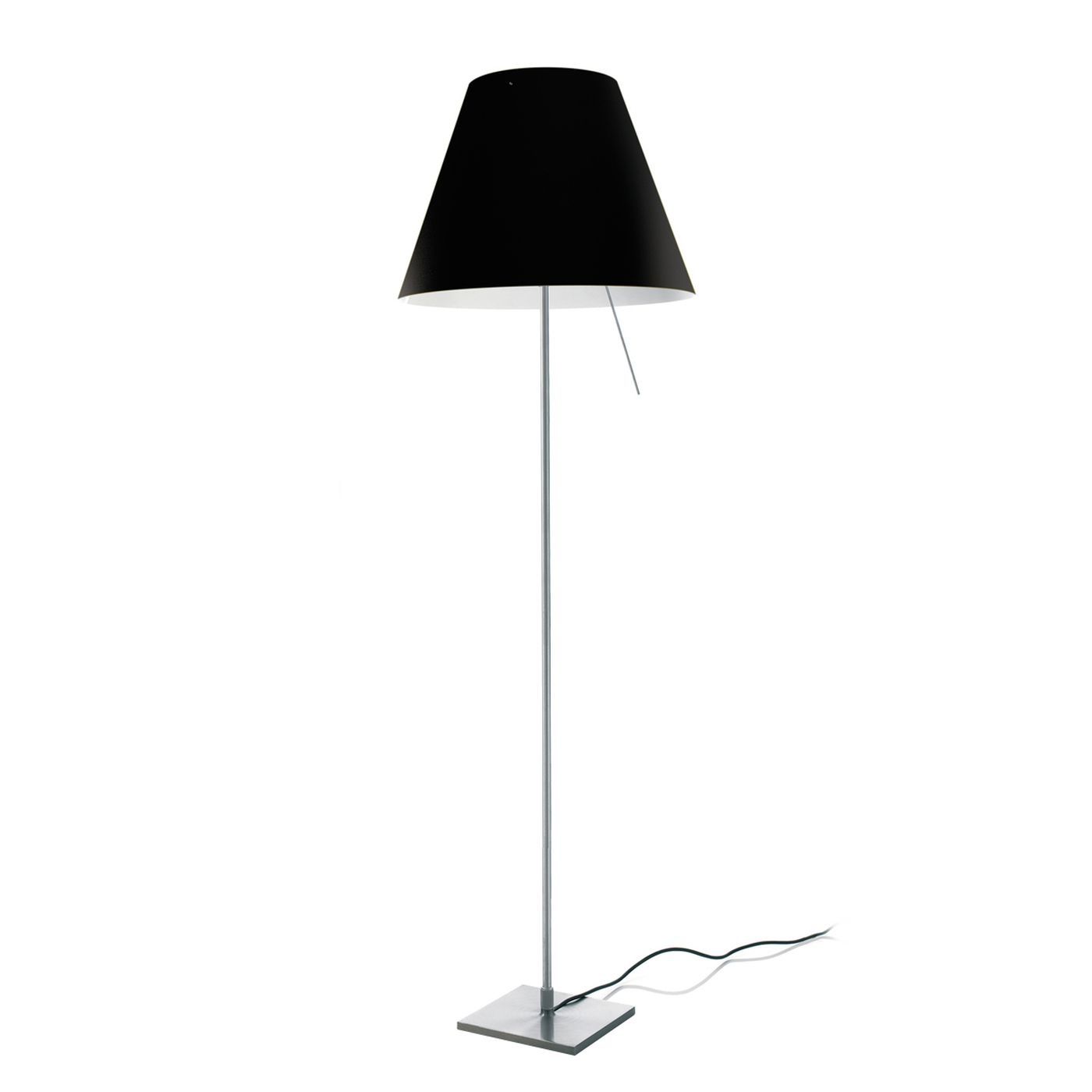 Costanza fixed vloerlamp on/off aluminium 