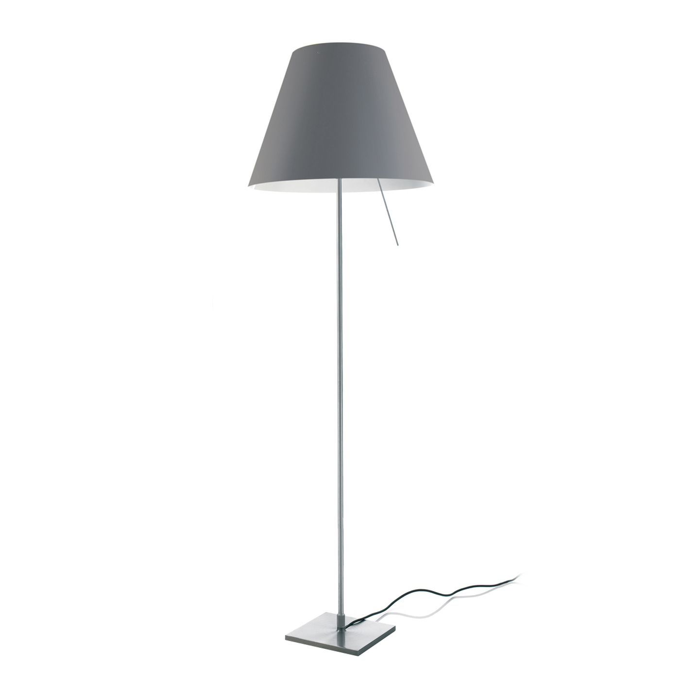 Costanza fixed vloerlamp on/off aluminium 