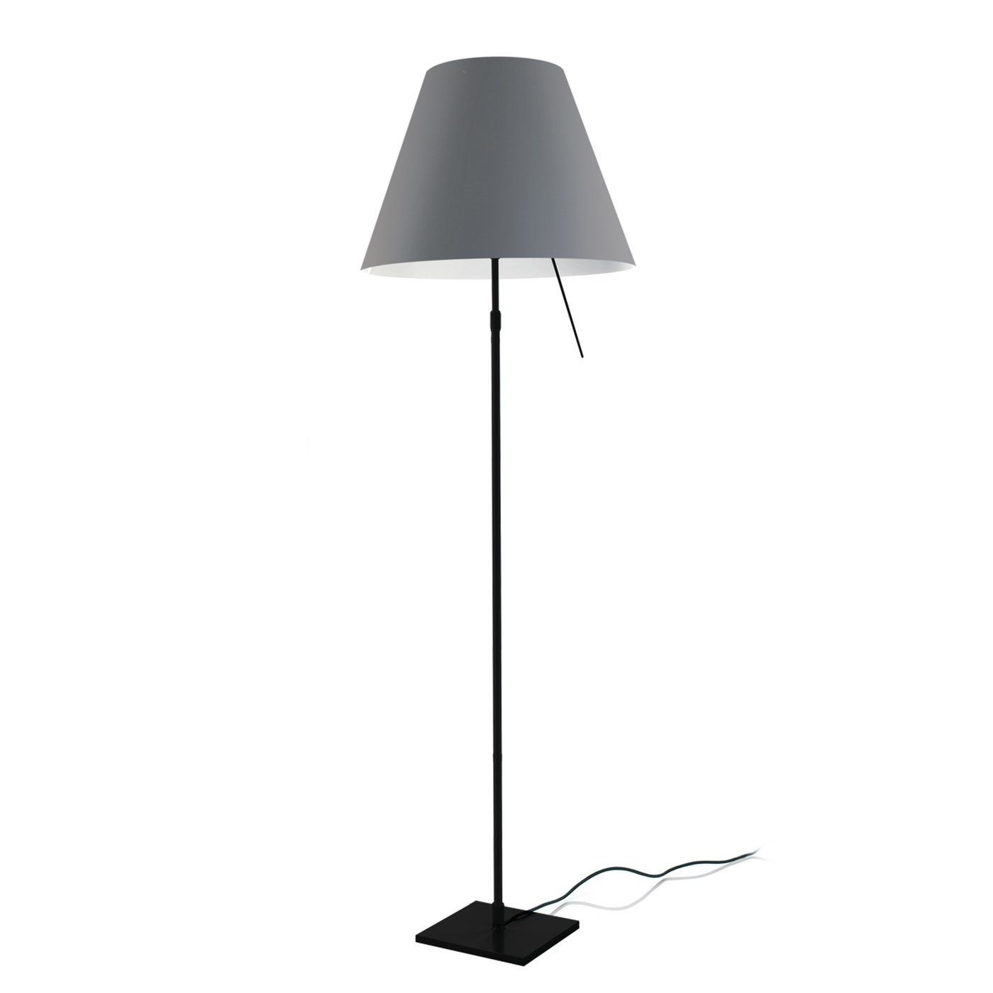 Costanza telescopisch vloerlamp zwart