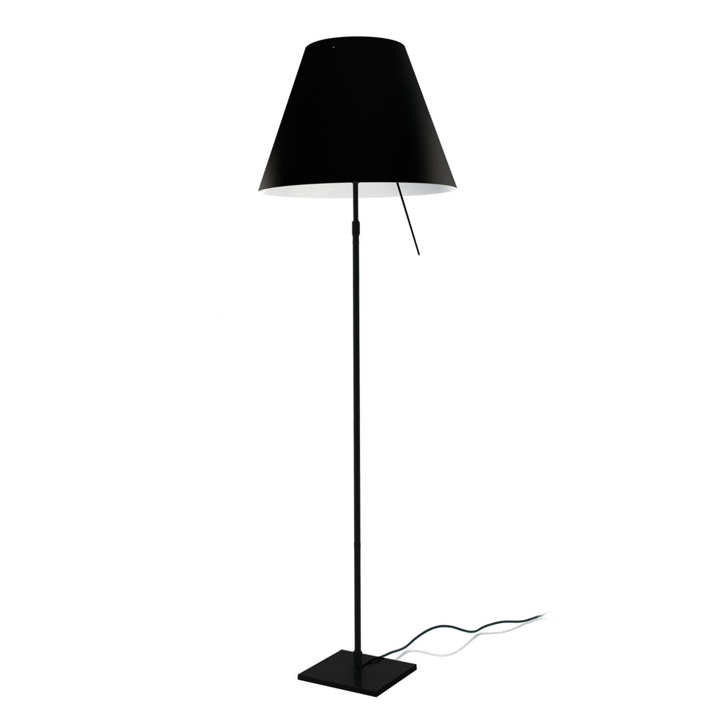 Costanza telescopisch vloerlamp zwart