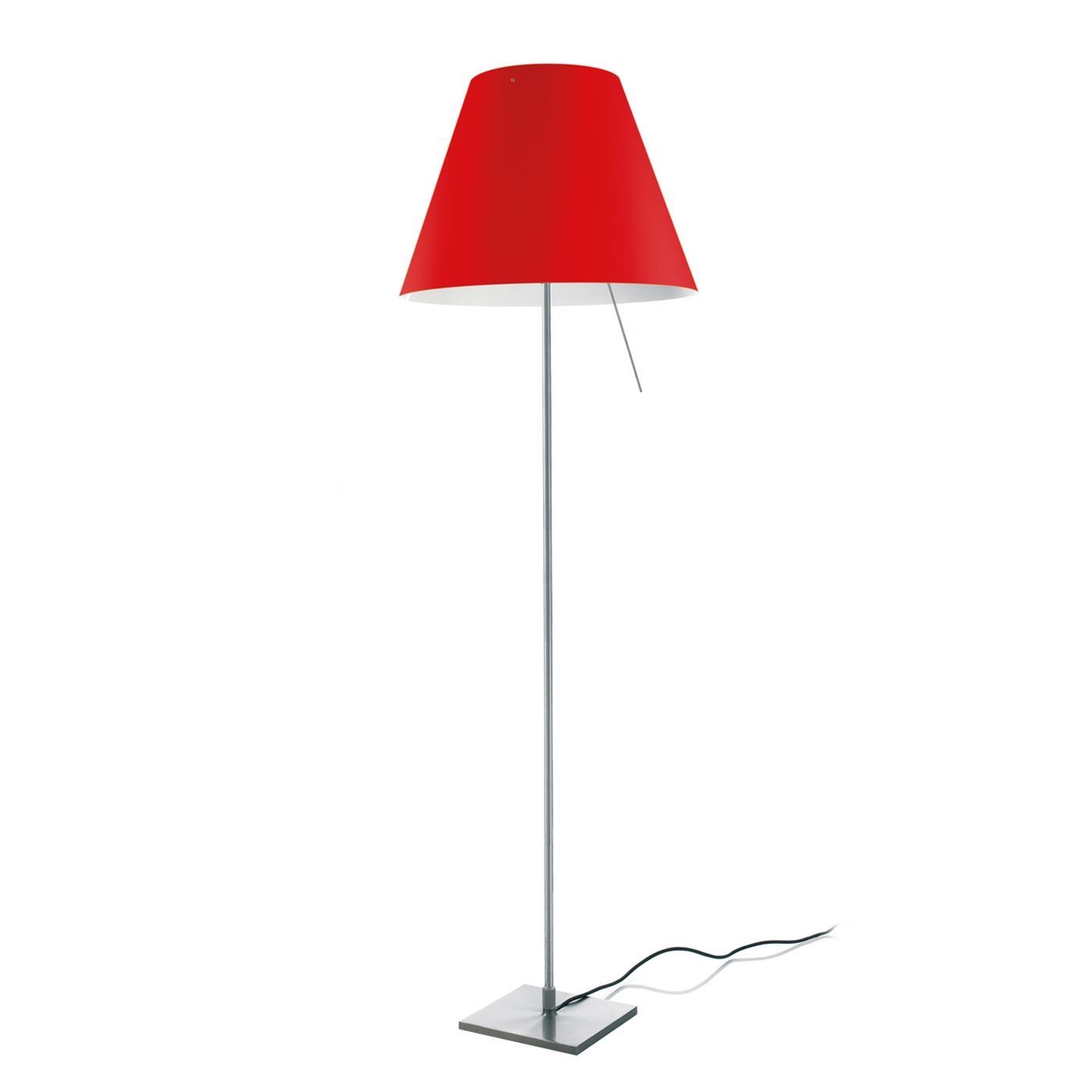 Costanza fixed vloerlamp on/off aluminium 