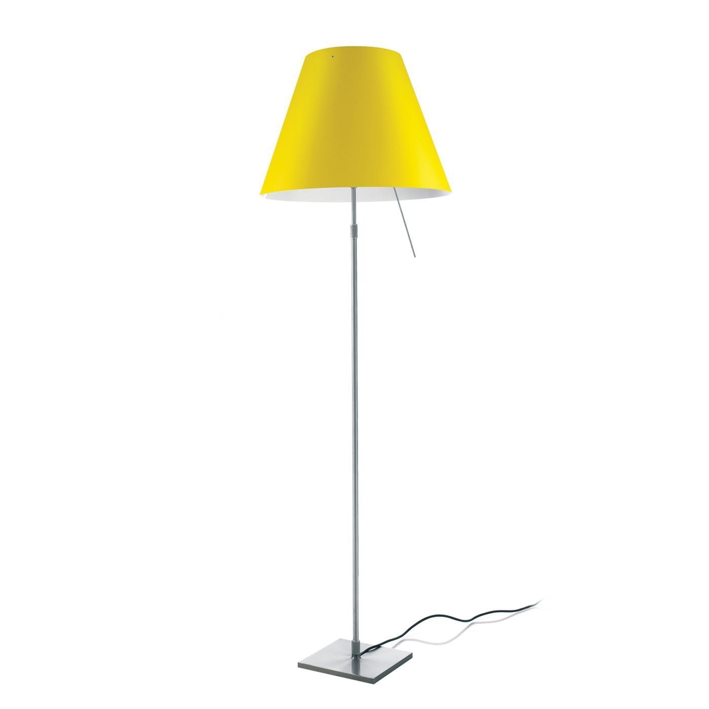 Costanza telescopisch vloerlamp on/off aluminium