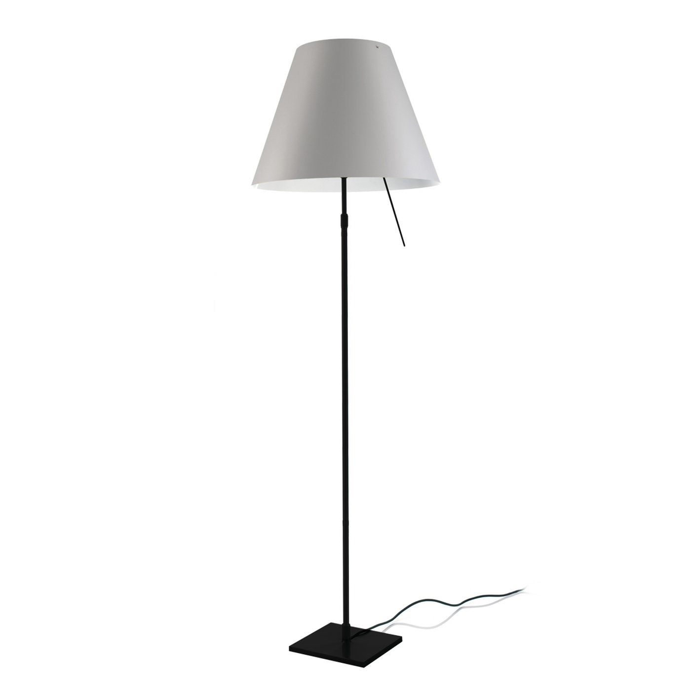 Costanza telescopisch vloerlamp zwart