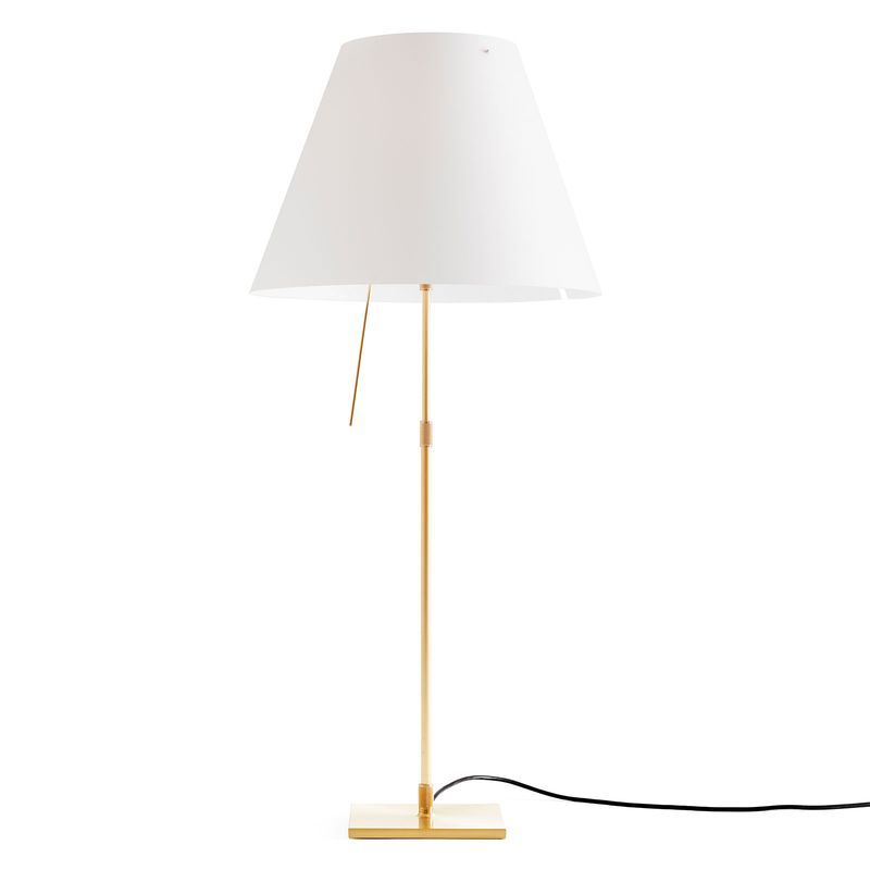 Costanza tafelamp telescopisch, dimmer. Messing