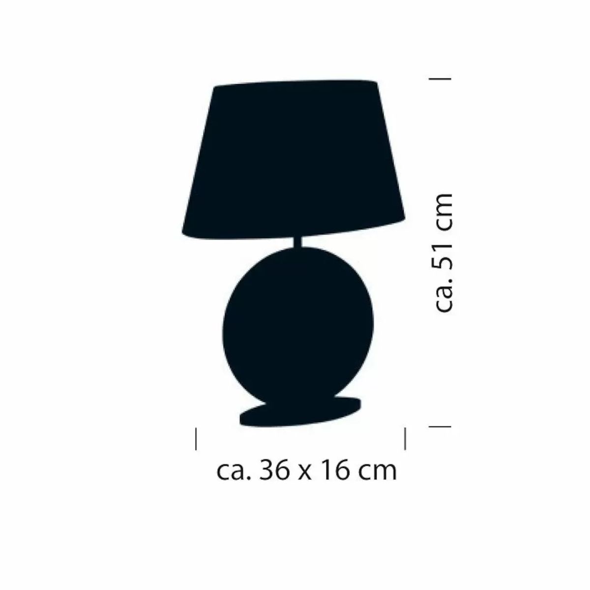 Luce elevata mali tafellamp. 51 cm