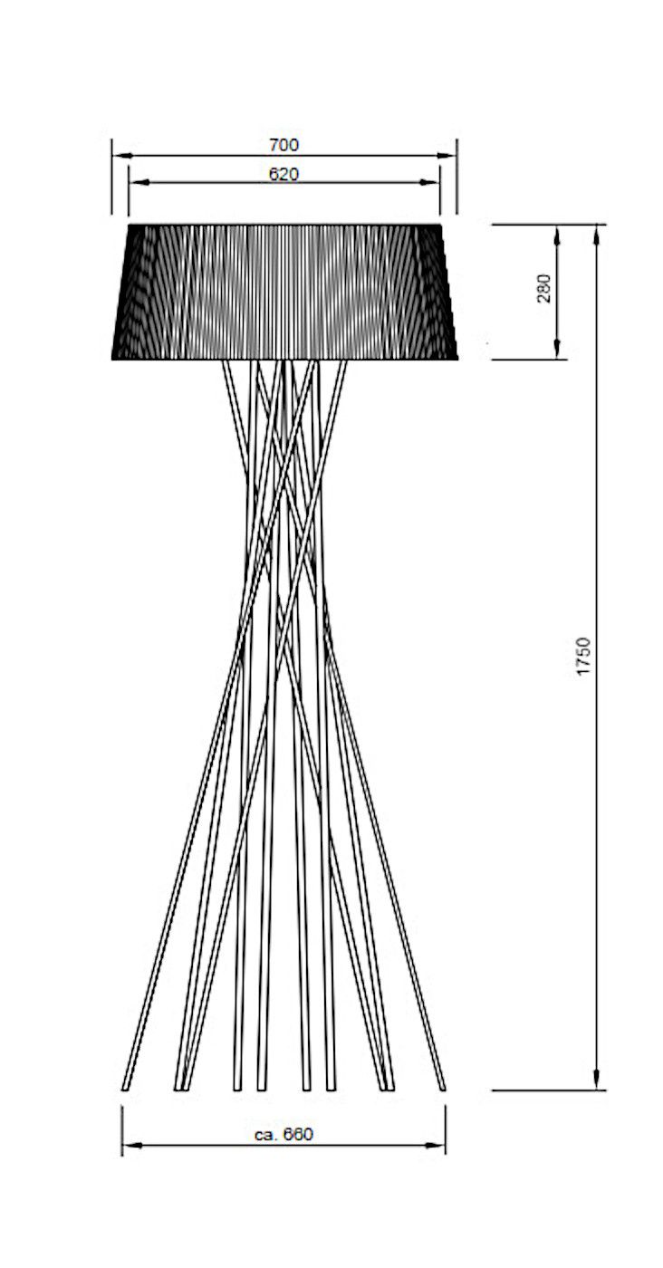 Mikado L vloerlamp