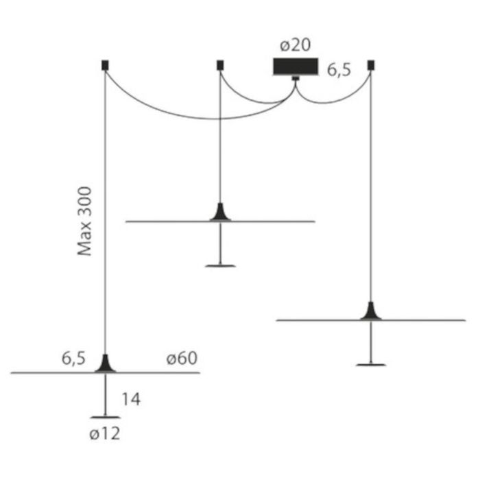 Dot 600 Lite Cluster 3  hanglamp   